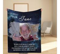 Muewent Coperta commemorativa personalizzata con una foto e le tue parole, ideale per onorare i ricordi e sostenere la guarigione familiare