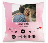Muewent Federa per cuscino con immagine musicale con testo personalizzato per una canzone che fornisce un arredamento contemporaneo per la casa mentre condividi un tocco significativo per persone