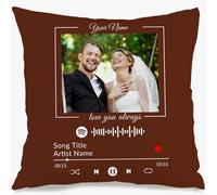 Muewent Federa personalizzata a tema canzone, cuscino con foto personalizzata con testo per compleanno, anniversario, San Valentino