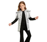 Mufeng Bambini Costume Aliena Giacca Con Paillettes Specchio Scena Ragazze Argento 15-16 anni