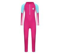 Mufeng Muta da Sub Intero per Bambina Ragazza Costume da Bagno Un Pezzo per Snorkeling Nuoto Subacqueo Surf Tuta da Mare Piscina Spiaggia Swimsuit Rosa 9-10 Anni