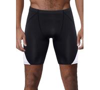 Mufeng Pantaloncini a Compressione da Uomo Leggings Corti Sportivi Base Layer Boxe Shorts per Arti Marziali MMA Kick Boxing Fitness Palestra Nero M