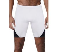 Mufeng Pantaloncini a Compressione da Uomo Leggings Corti Sportivi Base Layer Boxe Shorts per Arti Marziali MMA Kick Boxing Fitness Palestra Bianco M