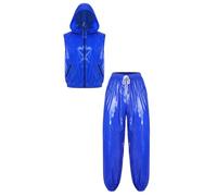 Mufeng Uomo Streetwear Set Tuta Ginnastica Due Pezzi Allenamento Xl Lucida | Zip Completa Frontalmente,Aspetto Lucido E Bagnato,Pcs Set,Fine Settimana,Vacanza,Golf,Casual,Gym,Caccia,Sport,Pesca