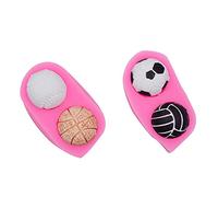 Muffa Del Fondente 4 Pezzi Calcio Pallacanestro Pallavolo Silicone Stampo Gocciolante Argilla Morbida Ceramica Utensili Fatti A Mano Cioccolato Fondente Torta Decorazione