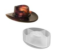 Muffa del vassoio dei monili del cappello occidentale del silicone del commestibile per i progetti e la casa Decors del tavolo Casting riutilizzabile del cappello di cowboy muffa del silicone