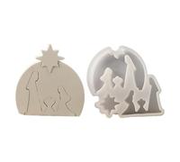 Muffa per la natività in argilla, stampo per la natività in resina, stampo in resina cattolica della santa famiglia stampo in silicone per presepe della natività, scena della natività