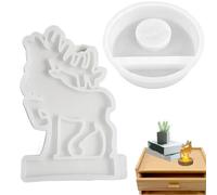 Muffe Per Portacandele In Resina,Stampo In Resina Per Portacandele - Stampo per portacandele a forma di alce di Natale,Portacandele profumato stampo portacandele stampo gesso portacandele decorazione