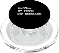 Muffin la mia ricetta per la felicità Divertente Muffin Minimalista PopSockets PopGrip per MagSafe