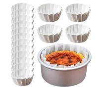 Muffin Liners For Baking - 50 Pieces Oilproof Baking Supplies | Kitchen Muffin Paper | Paper Material 4/6/8 Inch Sizes - For Home Bakers Party Planners Holiday School Events Afternoon Tea Picnics Coff