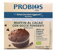 Muffins con Gocce di Cioccolato Senza Zuccheri Aggiunti, 4x40 g