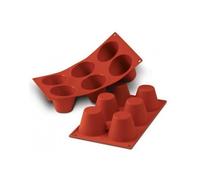 silikomart SF052/C Stampo Muffins Classic, Silicone, Rosso - NUOVO