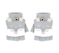 Muffole magiche per neonati, invernali, spesse, lavorate a maglia, con fodera in pile isolante, per neve, freddo, con cordino anti-smarrimento, per bambine e ragazze, et¨¤ 1-4 anni, regalo di Natale C