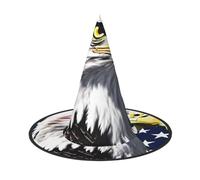 MUFLVDX Bandiera di Aquila Bald Stampa Halloween Cappello Strega Adulto Cappello di Halloween Costumi Cappelli Streghe Decorazione Festa di Halloween