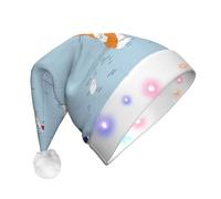MUFLVDX Cappello di Natale con stampa di carte delle Isole Marshall cappello di Natale, cappello da vacanza per adulti, cappello di Natale classico unisex, copricapo per feste di Natale Capodanno