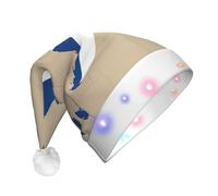 MUFLVDX Cappello di Natale con stampa di carte delle Isole Marshall cappello di Natale, cappello da vacanza per adulti, cappello di Natale classico unisex, copricapo per feste di Natale Capodanno