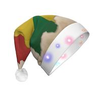 MUFLVDX Cappello natalizio con stampa di carte Sao Tomé e Principe, cappello da vacanza per adulti, cappello classico unisex, copricapo per feste di Natale Capodanno