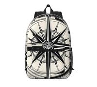MUFLVDX Law Of The Compass Navigation Print Elegante zaino da viaggio multiscomparto, zaino da lavoro, nero, taglia unica, Nero, One Size