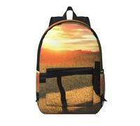 MUFLVDX Lonely Bench Sunset Elegante zaino da viaggio con stampa, borsa per laptop multiscomparto, zaino da lavoro, nero, taglia unica, Nero, One Size