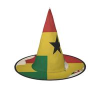 MUFLVDX Sao Tomé e Principe Bandiera Stampa Mappa Halloween Cappello da Strega Adulto Cappello di Halloween Costumi Cappelli Streghe Decorazione Festa