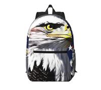 MUFLVDX Zaino da viaggio elegante con stampa di Bald Eagle Flag,Borsa per laptop multi-compartimento,Zaino da lavoro, nero, taglia unica, Nero, One Size
