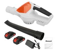 mufojyez Souler a Foglie Wireless, spazzaneve a Mano Filo ad Alta Potenza 24 V con velocità dell'aria di 150 mph e flusso 180 cfm, soffiatore motore spazzole regolabile per la pulizia del prato UE