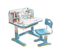 mufsceku Set scrivania e Sedia da Studio per Bambini, Scuola Bambini Regolabile in Altezza con Consegna Rapida leggio, Pedale, cassetto portaoggetti, Set ergonomico di sedie Tavolo dai 3 ai 18 Blu