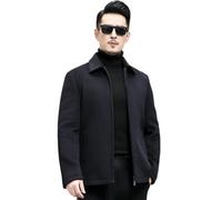 MUFURONG Giacca casual da uomo autunno/inverno corta spessa cashmere lana rovesciata business casual, Nero , L