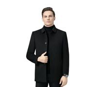 MUFURONG Giacca casual da uomo invernale corta spessa double face in lana rovesciata, Nero , XL