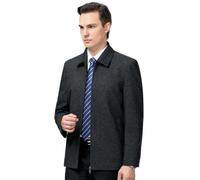 MUFURONG Giacca Uomo Autunno/Inverno in Lana Mezzo Età, Grigio scuro, L