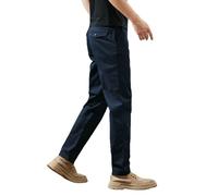 MUFURONG Pantaloni casual semplici da uomo in cotone estivo da lavoro dritto alla moda versatile, blu navy, 52