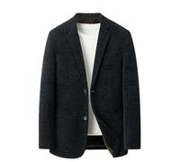 MUFURONG Uomo Autunno Medioevo Business Casual Semplice Comodo Versatile Blazer, Blu scuro, M