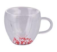 Mug 250 ml in vetro borosilicato, cuori, Good Morning