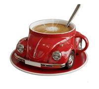 Mug Ã cafÃ© original et rÃ©sistant Ã la chaleur, grande capacitÃ©, dÃ©corÃ© Ã la main, rouge.