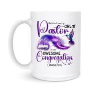 Mug Behind Every Great Pastor 330Ml Tazze In Porcellana Classica Tazze Da Caffè Per Donna Uomo Latte