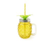 Excelsa Tropical Bicchiere/Mug con Cannuccia, Vetro