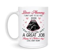 Mug Dear Mommy I Can'T Wait To See You 330Ml Tazze Da Caffè Con Manico In Ceramica Tazza Per Bevande Ragazze Uomo
