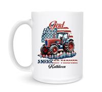 Mug God Bless The American Farmer 330Ml Tazze Classica Con Manico Tazze Da Caffè Per Donna Latte Ragazze