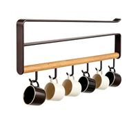 Mug Hooks Under Shelf - Mug Holder Under Cabinet | Unders Shelf 6 Hooks Storage Rack | Ladles Organizer Hanger | Home Kitchen For Home Kitchen Restaurant Cafe Wardrobe Spatulas Ladles Belts Scarvess