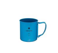 Snow Peak Tazza in titanio a parete singola, 450 ml, blu, ultra leggera, in titanio giapponese, per campeggio e attività all'aperto