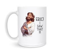 Mug Jesus I Saw That 330Ml Tazze Con Manico In Porcellana Tazze Da Caffè Per Cappuccino Compleanno Tè