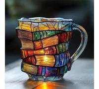 Mug libro dipinto, divertente novità per la lettura della tazza di caffè con affascinanti disegni a tema libro per la decorazione degli uffici per la casa, regali per gli amanti dei libri Insegnanti