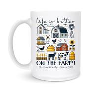 Mug Life Is Better On The Farm 330Ml Tazze Con Manico In Ceramica Tazza Per Ragazze Latte Succo
