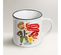 Mug Lover - The World’s Greatest Teacher (His - ENGLISH) - Mug gift idea - Mug gift idea with envelope, greeting card and organza pouch