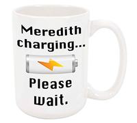 Mug Meredith Charging Tazza Bicchiere Familiari 2 pezzi | Simpatico Coppe Robusto Tazza Colazione Compleanno Padri