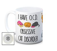 mug-tastic I Have OCD Obsessive Cat Disorder - caffè di Ceramica di Alta qualità Tazza