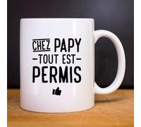 Mug Tazza Ceramica Bianca CHEZ PAPY TUTTO È PERMESSO