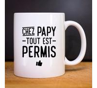 Mug Tazza Ceramica Bianca CHEZ PAPY TUTTO È PERMESSO