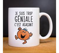 Mug Tazza Ceramica Bianca JE SUIS TROP GÉNIALE