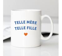 Mug Tazza Ceramica Bianca TELLE MÈRE TELLE FILLE CŒUR